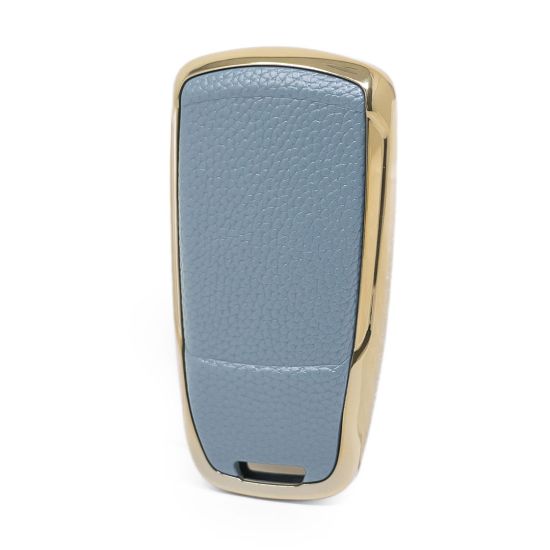 New Aftermarket Nano High Quality Gold Leather Cover For Audi Remote Key 3 Buttons Gray Color Audi-B13J | Emirates Keys