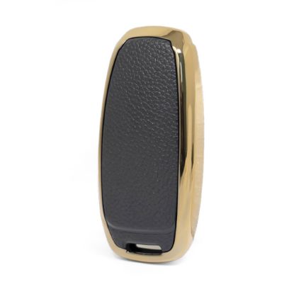 New Aftermarket Nano High Quality Gold Leather Cover For Audi Remote Key 3 Buttons Black Color Audi-D13J | Emirates Keys