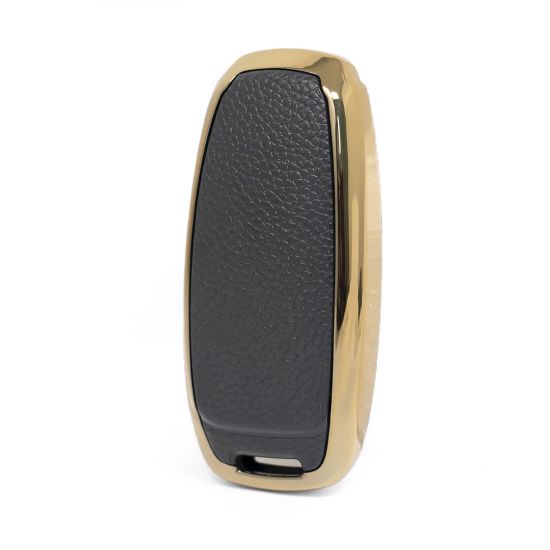 New Aftermarket Nano High Quality Gold Leather Cover For Audi Remote Key 3 Buttons Black Color Audi-D13J | Emirates Keys