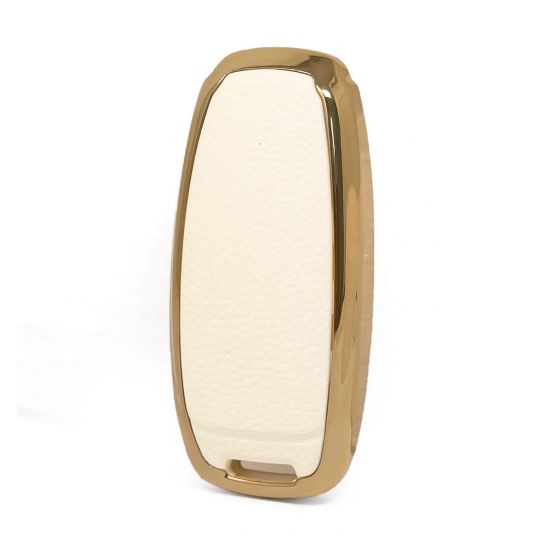 New Aftermarket Nano High Quality Gold Leather Cover For Audi Remote Key 3 Buttons White Color Audi-D13J | Emirates Keys