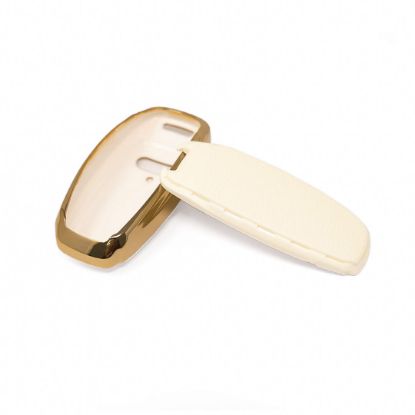 New Aftermarket Nano High Quality Gold Leather Cover For Audi Remote Key 3 Buttons White Color Audi-D13J | Emirates Keys