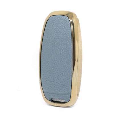 New Aftermarket Nano High Quality Gold Leather Cover For Audi Remote Key 3 Buttons Gray Color Audi-D13J | Emirates Keys