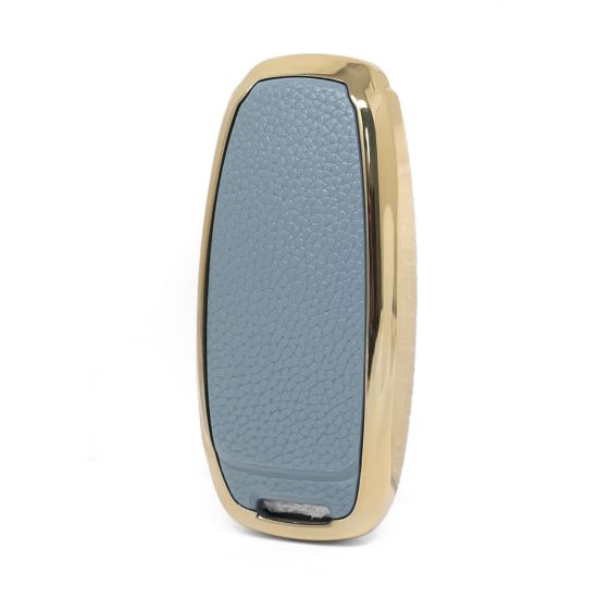 New Aftermarket Nano High Quality Gold Leather Cover For Audi Remote Key 3 Buttons Gray Color Audi-D13J | Emirates Keys