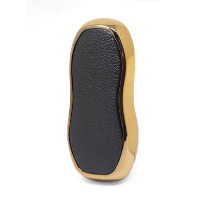 New Aftermarket Nano High Quality Gold Leather Cover For Porsche Remote Key 3 Buttons Black Color PSC-A13J | Emirates Keys