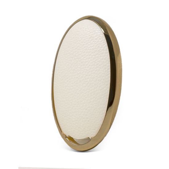 New Aftermarket Nano High Quality Gold Leather Cover For BYD Remote Key 4 Buttons White Color BYD-B13J | Emirates Keys