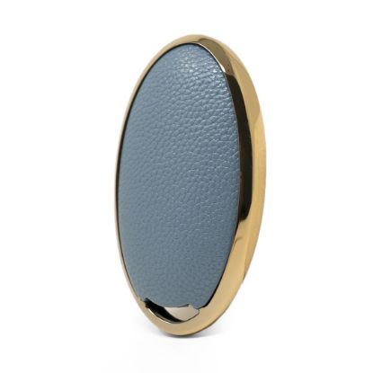 New Aftermarket Nano High Quality Gold Leather Cover For BYD Remote Key 4 Buttons Gray Color BYD-B13J | Emirates Keys