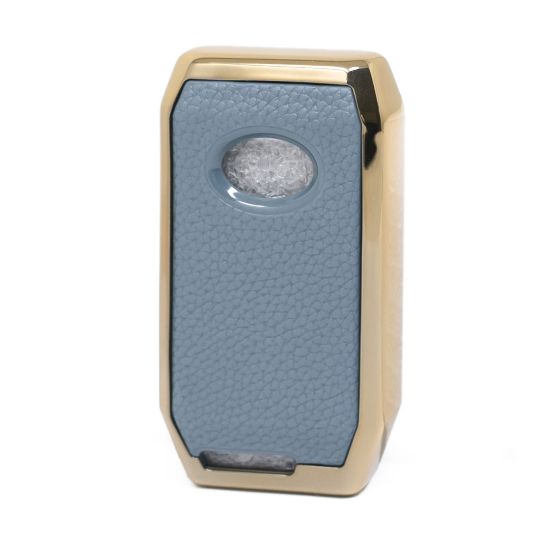 New Aftermarket Nano High Quality Gold Leather Cover For BYD Remote Key 4 Buttons Gray Color BYD-C13J | Emirates Keys