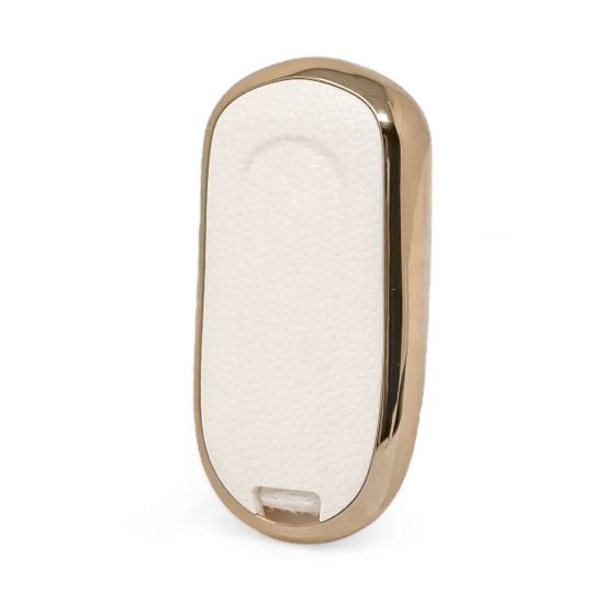 New Aftermarket Nano High Quality Gold Leather Cover For Buick Remote Key 3 Buttons White Color BK-A13J4 | Emirates Keys