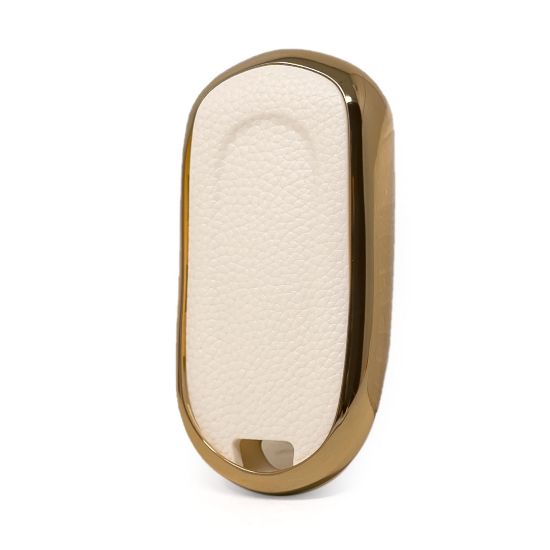 New Aftermarket Nano High Quality Gold Leather Cover For Buick Remote Key 4 Buttons White Color BK-A13J5 | Emirates Keys