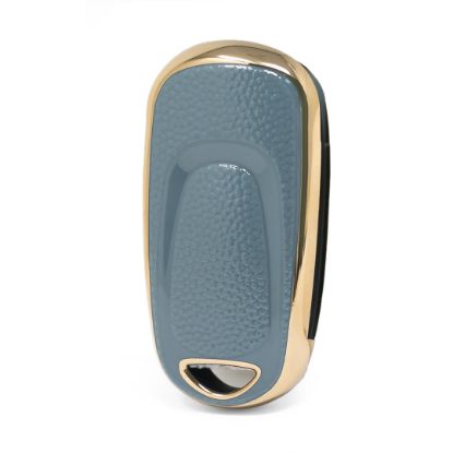 New Aftermarket Nano High Quality Gold Leather Cover For Buick Remote Key 3 Buttons Gray Color BK-B13J | Emirates Keys