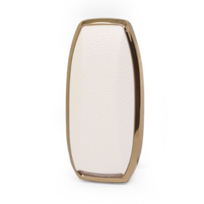 New Aftermarket Nano High Quality Gold Leather Cover For BYD Remote Key 4 Buttons White Color BYD-A13J | Emirates Keys