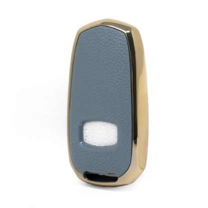 New Aftermarket Nano High Quality Gold Leather Cover For Geely Remote Key 3 Buttons Gray Color GL-A13J | Emirates Keys