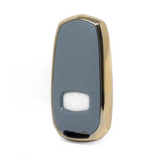 New Aftermarket Nano High Quality Gold Leather Cover For Geely Remote Key 3 Buttons Gray Color GL-A13J | Emirates Keys