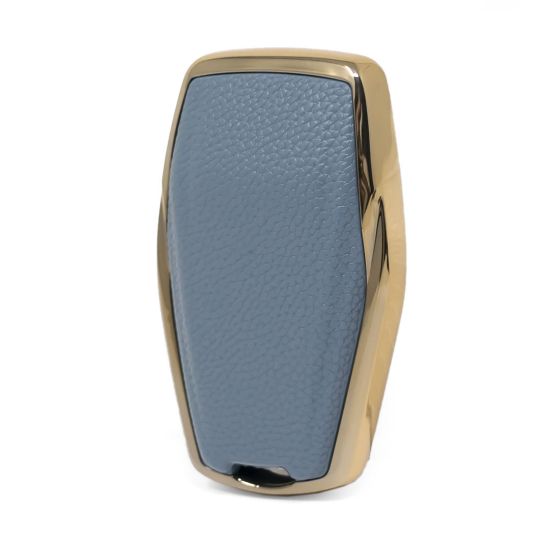 New Aftermarket Nano High Quality Gold Leather Cover For Geely Remote Key 4 Buttons Gray Color GL-B13J4A | Emirates Keys