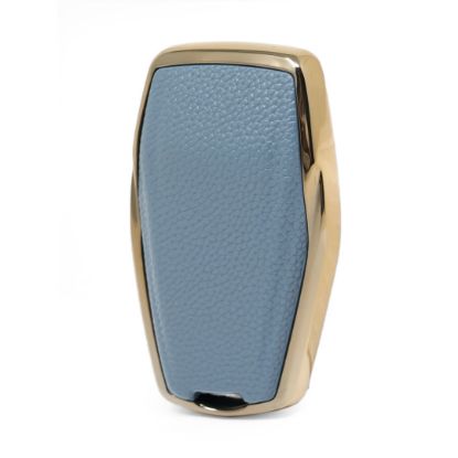 New Aftermarket Nano High Quality Gold Leather Cover For Geely Remote Key 4 Buttons Gray Color GL-B13J4B | Emirates Keys