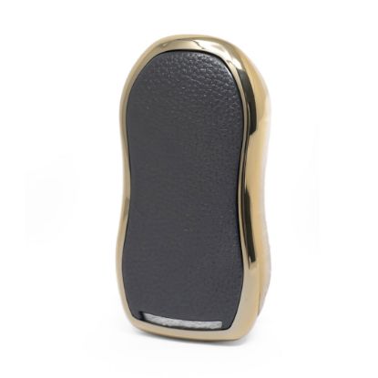 New Aftermarket Nano High Quality Gold Leather Cover For Geely Remote Key 4 Buttons Black Color GL-C13J | Emirates Keys