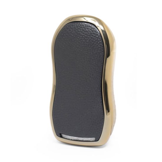New Aftermarket Nano High Quality Gold Leather Cover For Geely Remote Key 4 Buttons Black Color GL-C13J | Emirates Keys
