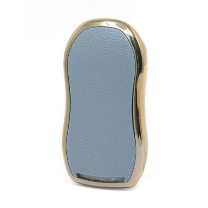 New Aftermarket Nano High Quality Gold Leather Cover For Geely Remote Key 4 Buttons Gray Color GL-C13J | Emirates Keys