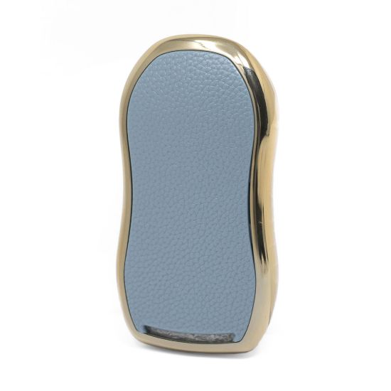 New Aftermarket Nano High Quality Gold Leather Cover For Geely Remote Key 4 Buttons Gray Color GL-C13J | Emirates Keys