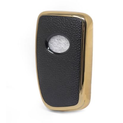New Aftermarket Nano High Quality Gold Leather Cover For Lexus Remote Key 4 Buttons Black Color LXS-A13J4 | Emirates Keys