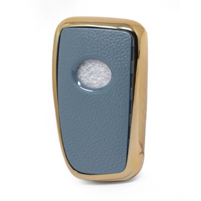 New Aftermarket Nano High Quality Gold Leather Cover For Lexus Remote Key 4 Buttons Gray Color LXS-A13J4 | Emirates Keys