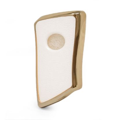 New Aftermarket Nano High Quality Gold Leather Cover For Lexus Remote Key 43 Buttons White Color LXS-B13J3 | Emirates Keys