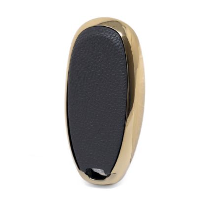 New Aftermarket Nano High Quality Gold Leather Cover For Suzuki Remote Key 2 Buttons Black Color SZK-A13J3A | Emirates Keys