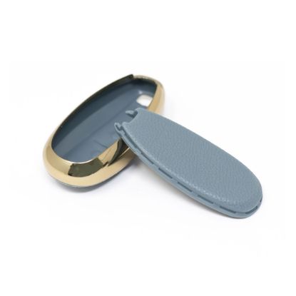 New Aftermarket Nano High Quality Gold Leather Cover For Suzuki Remote Key 2 Buttons Gray Color SZK-A13J3A | Emirates Keys