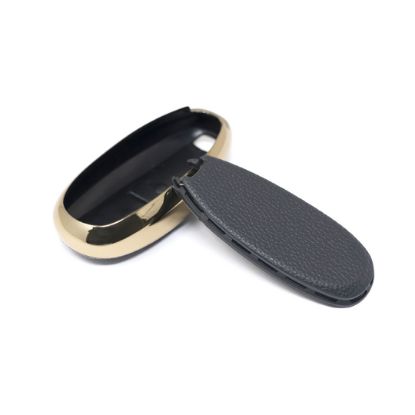 New Aftermarket Nano High Quality Gold Leather Cover For Suzuki Remote Key 3 Buttons Black Color SZK-A13J3B | Emirates Keys