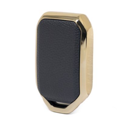 New Aftermarket Nano High Quality Gold Leather Cover For Suzuki Remote Key 2 Buttons Black Color SZK-C13J | Emirates Keys
