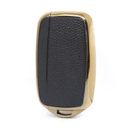 New Aftermarket Nano High Quality Gold Leather Cover For Land Rover Remote Key 5 Buttons Black Color LR-A13J | Emirates Keys