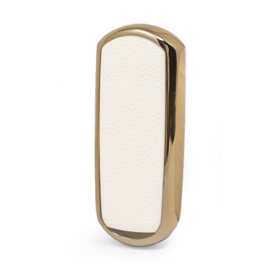 New Aftermarket Nano High Quality Gold Leather Cover For Mazda Remote Key 3 Buttons White Color MZD-A13J3 | Emirates Keys