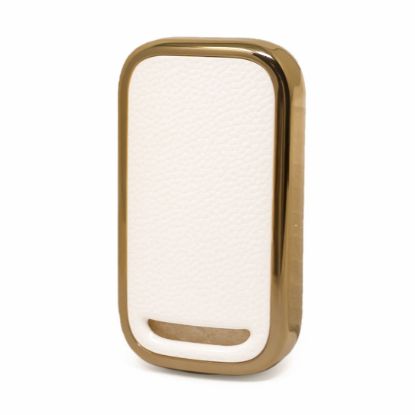 New Aftermarket Nano High Quality Gold Leather Cover For Chery Remote Key 3 Buttons White Color CR-A13J | Emirates Keys