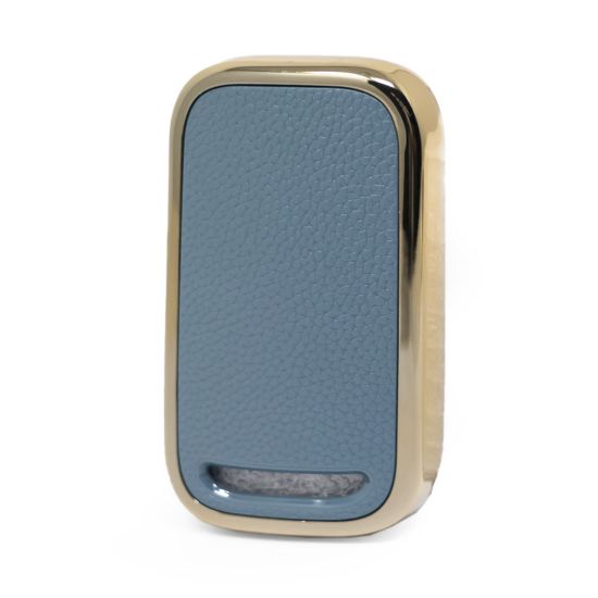 New Aftermarket Nano High Quality Gold Leather Cover For Chery Remote Key 3 Buttons Gray Color CR-A13J | Emirates Keys