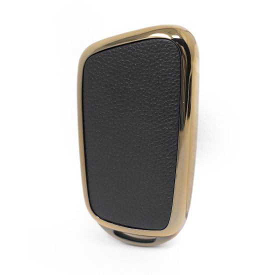 New Aftermarket Nano High Quality Gold Leather Cover For Chery Remote Key 3 Buttons Black Color CR-B13J | Emirates Keys