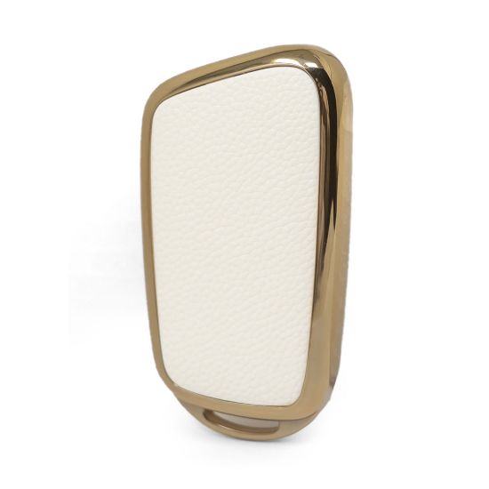 New Aftermarket Nano High Quality Gold Leather Cover For Chery Remote Key 3 Buttons White Color CR-B13J | Emirates Keys