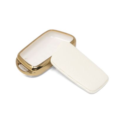 New Aftermarket Nano High Quality Gold Leather Cover For Chery Remote Key 3 Buttons White Color CR-B13J | Emirates Keys