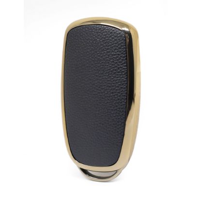New Aftermarket Nano High Quality Gold Leather Cover For Chery Remote Key 4 Buttons Black Color CR-C13J | Emirates Keys