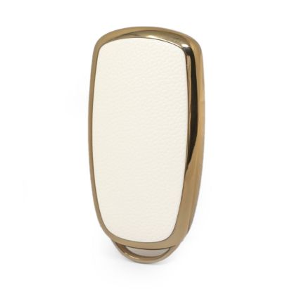 New Aftermarket Nano High Quality Gold Leather Cover For Chery Remote Key 4 Buttons White Color CR-C13J | Emirates Keys