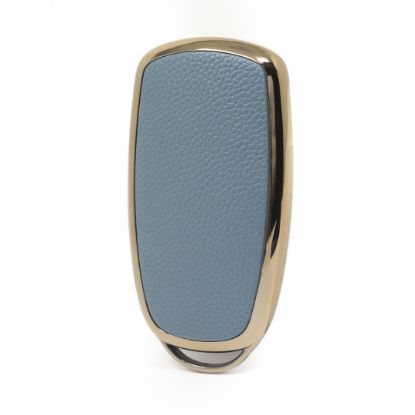 New Aftermarket Nano High Quality Gold Leather Cover For Chery Remote Key 4 Buttons Gray Color CR-C13J | Emirates Keys