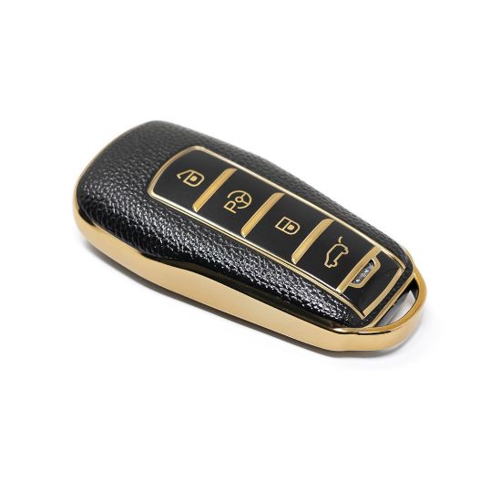 New Aftermarket Nano High Quality Gold Leather Cover For Xpeng Remote Key 4 Buttons Black Color XP-A13J | Emirates Keys