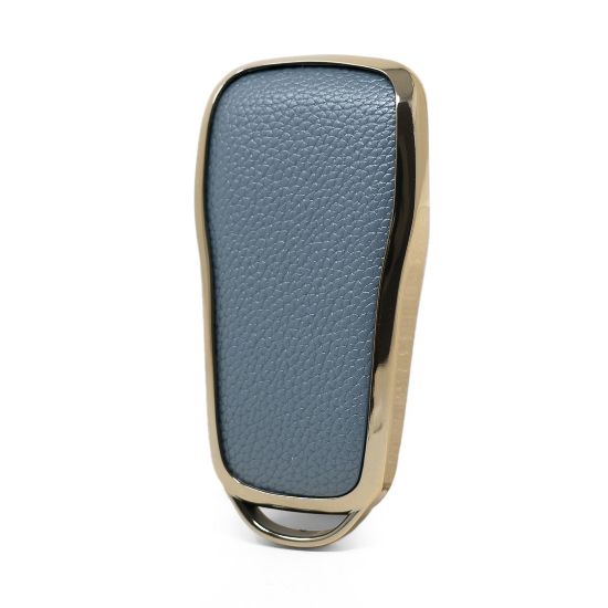 New Aftermarket Nano High Quality Gold Leather Cover For Xpeng Remote Key 4 Buttons Gray Color XP-A13J | Emirates Keys
