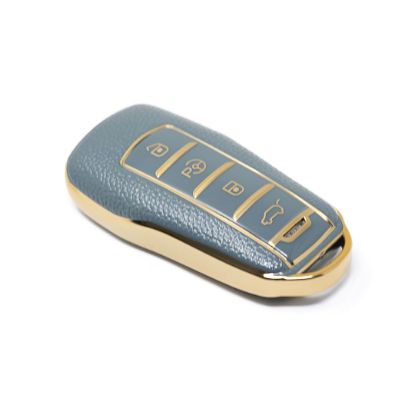 New Aftermarket Nano High Quality Gold Leather Cover For Xpeng Remote Key 4 Buttons Gray Color XP-A13J | Emirates Keys