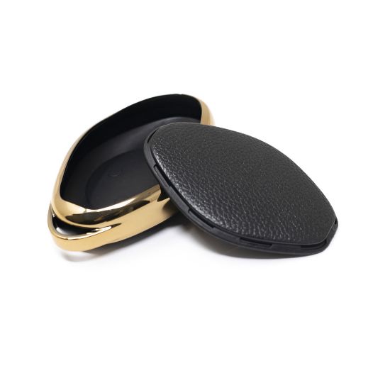 New Aftermarket Nano High Quality Gold Leather Cover For Xpeng Remote Key 4 Buttons Black Color XP-B13J | Emirates Keys