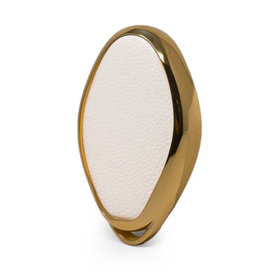 New Aftermarket Nano High Quality Gold Leather Cover For Xpeng Remote Key 4 Buttons White Color XP-B13J | Emirates Keys