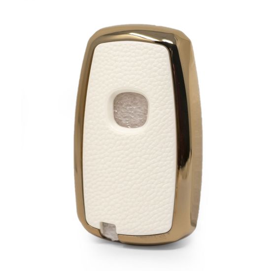 New Aftermarket Nano High Quality Gold Leather Cover For Changan Remote Key 3 Buttons White Color CA-A13J | Emirates Keys