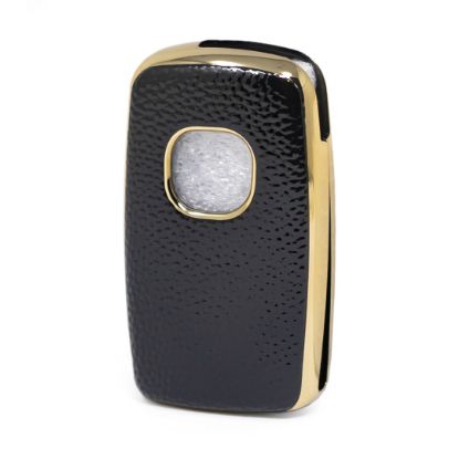 New Aftermarket Nano High Quality Gold Leather Cover For Changan Flip Remote Key 3 Buttons Black Color CA-B13J | Emirates Keys