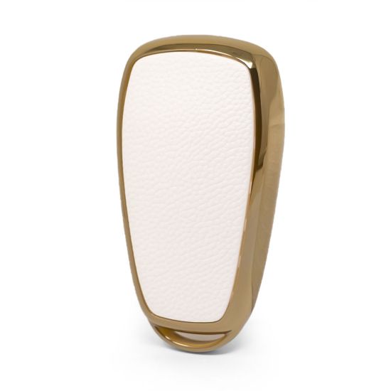 New Aftermarket Nano High Quality Gold Leather Cover For Changan Remote Key 5 Buttons White Color CA-C13J5 | Emirates Keys