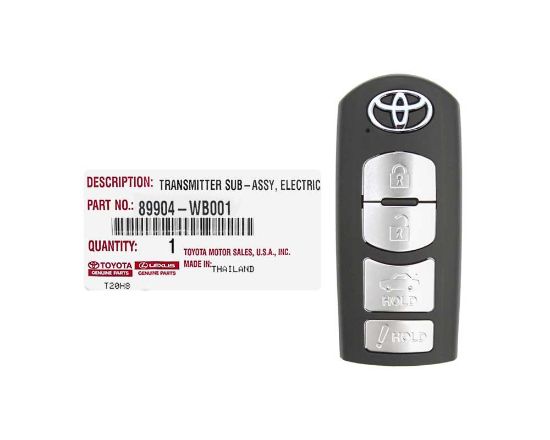 Brand NEW Toyota Yaris 2017-2019 Genuine/OEM Smart Remote Key 4 Buttons 315MHz 89904-WB001 / FCCID: WAZSKE13D01 | Emirates Keys