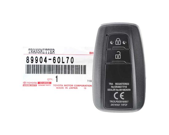 BRAND New Toyota Land Cruiser Prado 2018-2019 Smart Key Remote 2 Buttons 433MHz 89904-60L70  FCCID : 14FCF | Emirates Keys